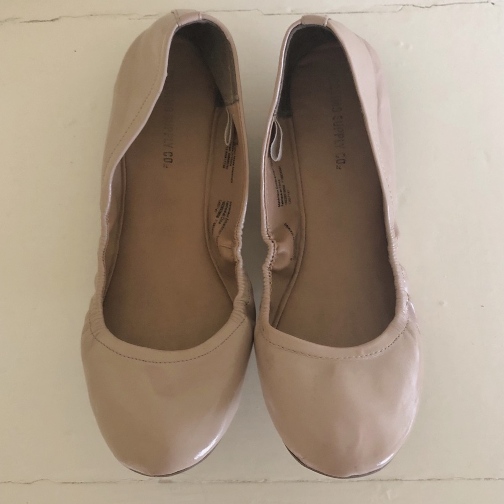 Nude/Cream Patent Ballet Flats
